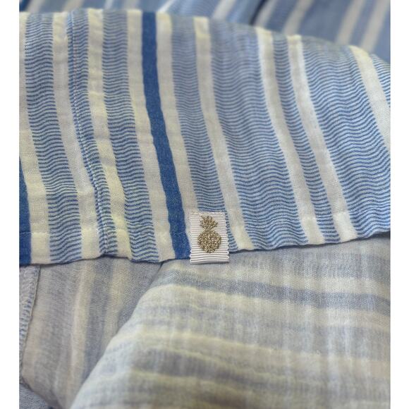 NWT Womens Tommy Bahama Island Gauze Blue White Stripe‎ Flowy Dress Size Medium - Picture 11 of 14